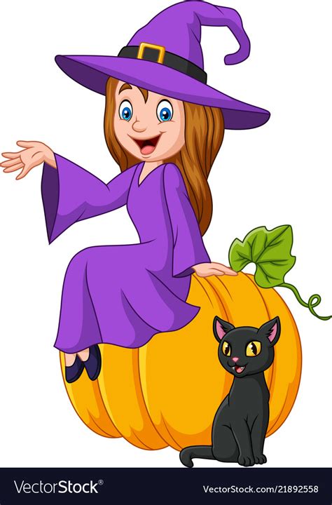 Witch cartoon for Halloween party